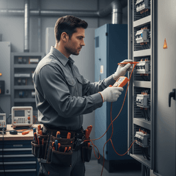 Installation neuer moderner Elektroanlage